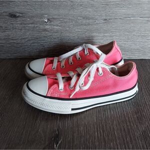 Converse Chuck Taylor All Star Neon Pink Sneakers Girls Size 12 Low Top